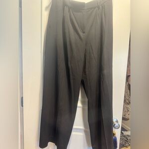 Tahari ASL Black Wide-Leg Trousers size 14